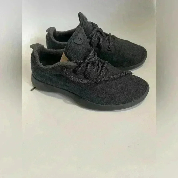 Allbirds women’s wool runners dark grey black sole size 8 lace up - Picture 1 of 8